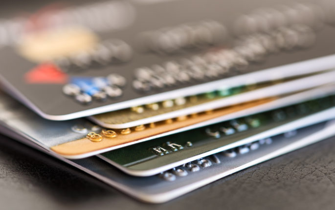 Image of a stack of credit cards.